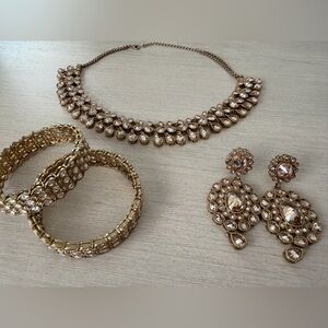 Elegant Gold - Bronze Jewelry Set for Women